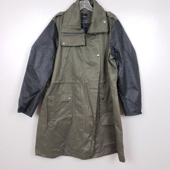 Lane Bryant Green Color Block Anorak Jacket 18/20 - Picture 3 of 8